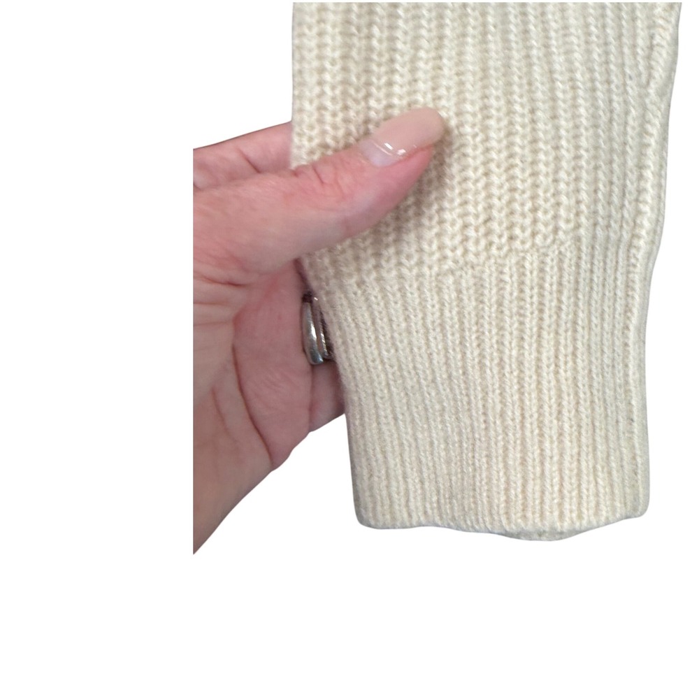 Quince Mongolian Cashmere Cardigan Womens XS Cream Oversized Fisherman Old Money - Picture 5 of 8